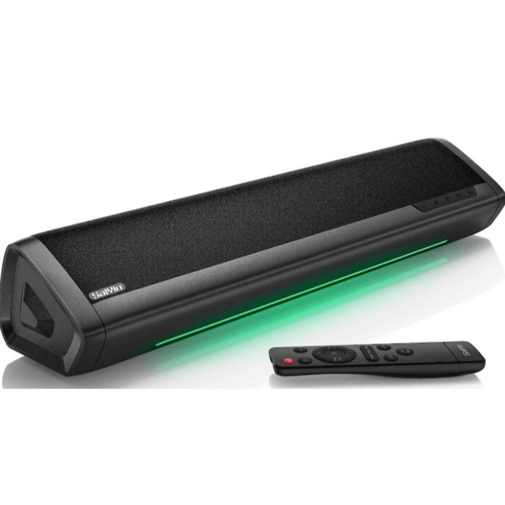 Saiyin Sound Bars for TV, with Bluetooth,Optical, AUX Inputs, 17-Inch Small Spea